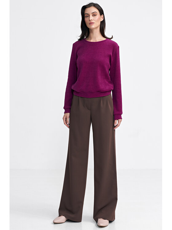NIFE NIFE Bluza BL08 Fioletowy Regular Fit