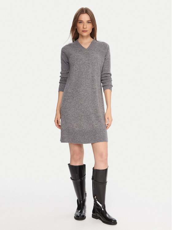 United Colors Of Benetton United Colors Of Benetton Trikotažinė suknelė 1044DV02C Pilka Relaxed Fit