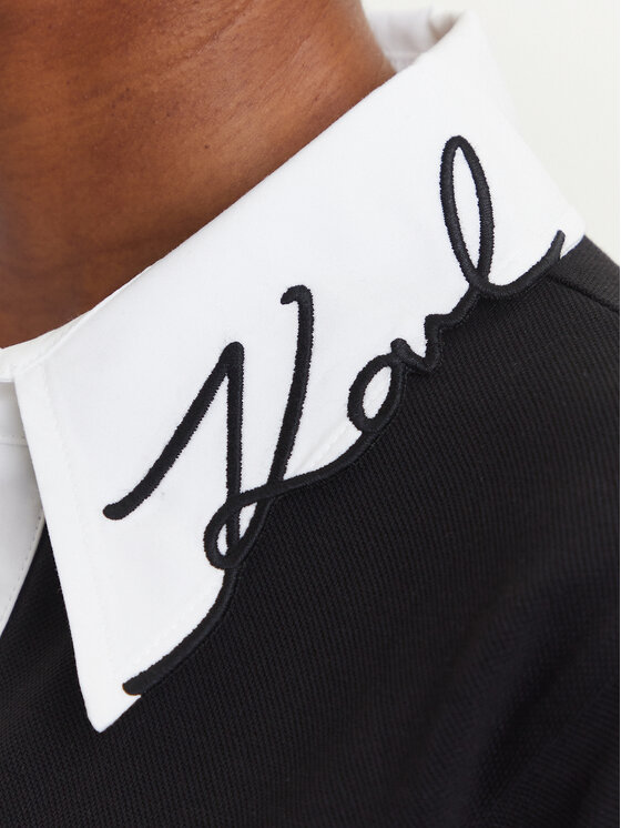 KARL LAGERFELD KARL LAGERFELD Polokošile A3W17113 Černá Regular Fit