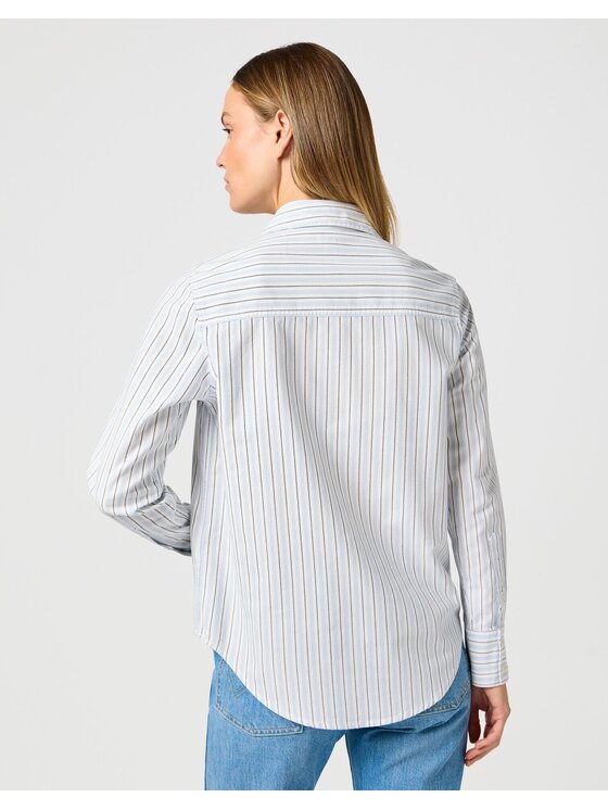 Wrangler Wrangler Koszula 1 PKT SHIRT Biały Regular Fit