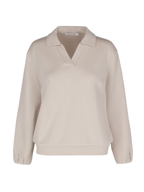 Volcano Volcano Bluza B-NALIA Beżowy Regular Fit