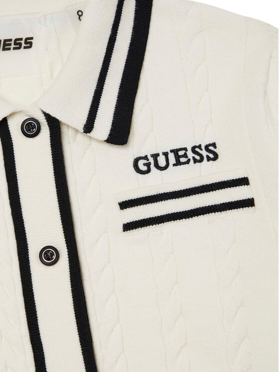 Guess Guess Pulover J6RR16 Z4652 Alb Regular Fit