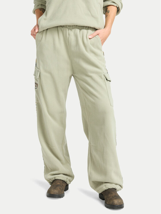 Billabong Pantaloni trening Winter Camp EBJFB03001 Verde Loose Fit