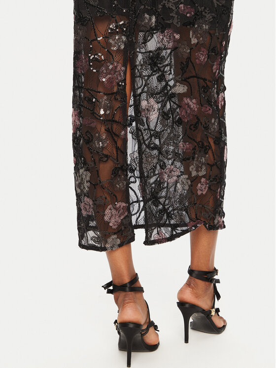 ROTATE ROTATE Fustă maxi 113310100 Negru Regular Fit