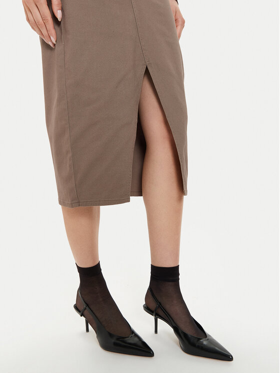 ONLY ONLY Džínová sukně Lola 15318146 Hnědá Regular Fit