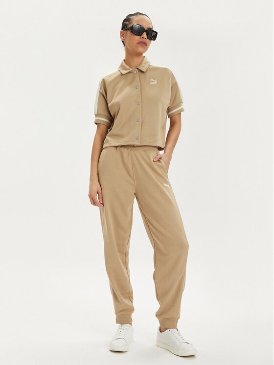 Puma Puma Μπλούζα T7 For The Fanbase 624343 Μπεζ Relaxed Fit