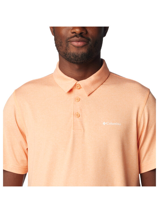 Columbia Columbia Polo Columbia Tech Trail Polo Shirt Pomarańczowy Regular Fit