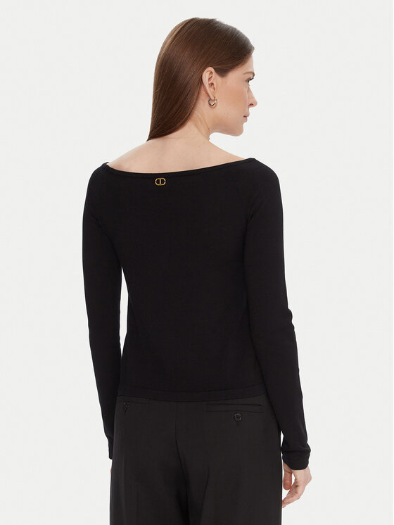 TWINSET TWINSET Sveter 252TT3260 Čierna Slim Fit
