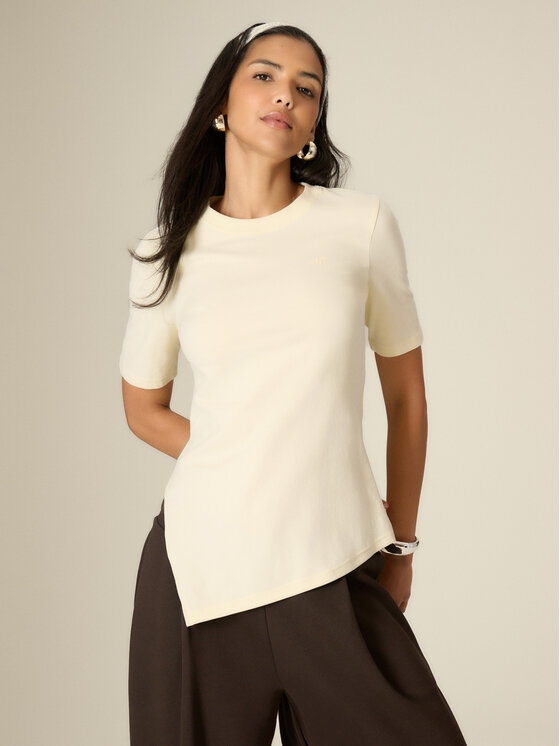 4F 4F T-Shirt ESSENTIAL 4 Żółty jasny Regular Fit
