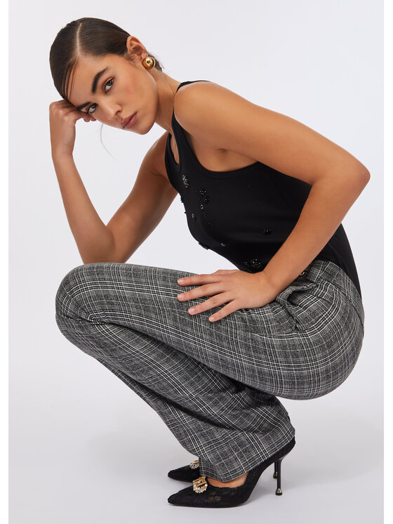 Liu Jo Liu Jo Pantaloni di tessuto CF5376T073AM9847 Grigio Slim Fit