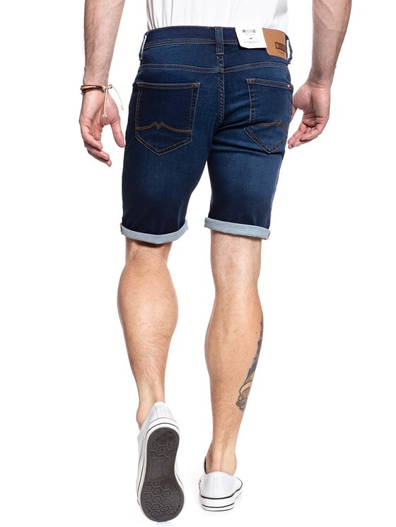 Mustang Mustang Pantaloncini di jeans CHICAGO SHORT Blu Slim Fit
