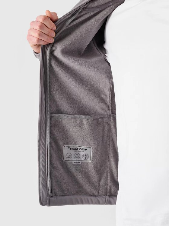 4F 4F Kurtka softshell NOSH4SFM001B-25S Szary Regular Fit