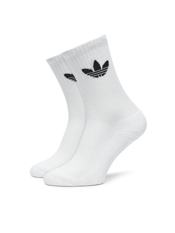 adidas adidas Set di 3 paia di calzini lunghi unisex Trefoil Cushion IJ5616 Bianco