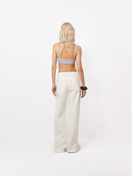 La Mania La Mania Jeansy HORIZON Biały Basic Fit