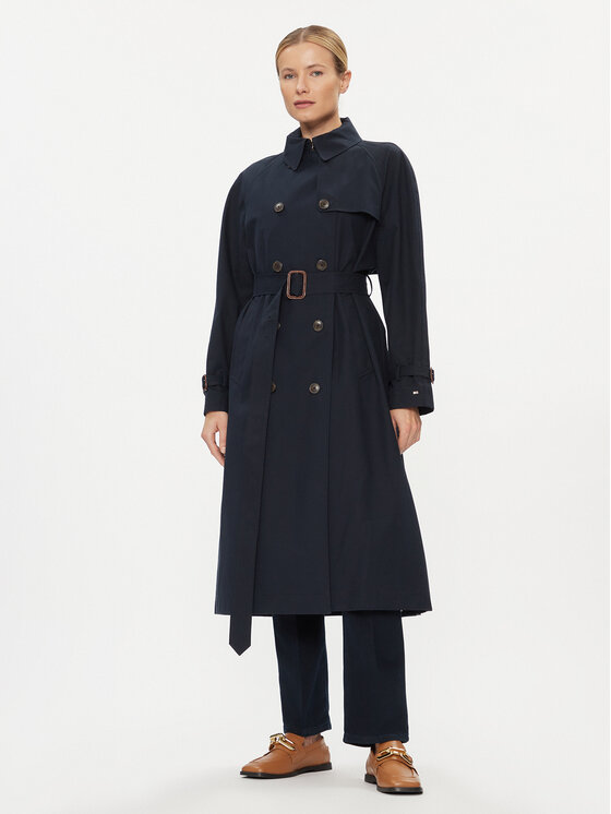 Tommy Hilfiger Tommy Hilfiger Trenčkot WW0WW38947 Mornarsko modra Regular Fit