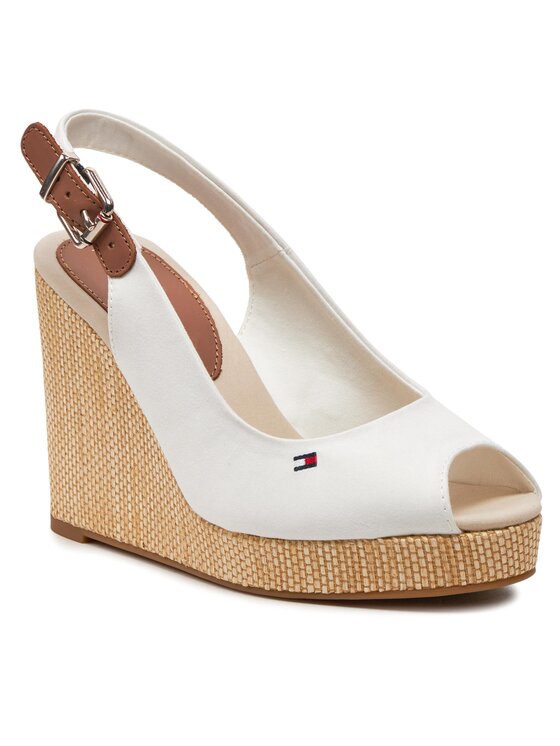 Tommy Hilfiger Tommy Hilfiger Sandaalid Iconic Elena Sling Back Wedge FW0FW04789 Ekrüüvärv