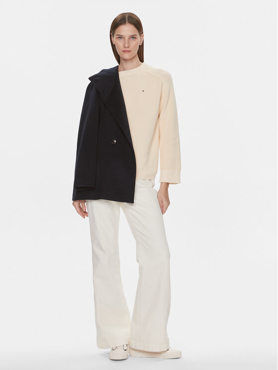 Tommy Hilfiger Tommy Hilfiger Džemperis WW0WW40751 Bēšs Regular Fit