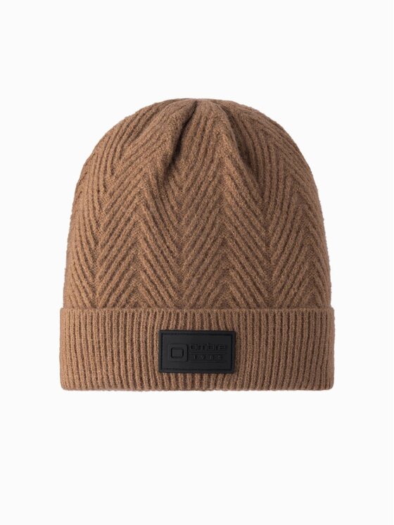Ombre Ombre Czapka OM-ACWH-0122 Brązowy