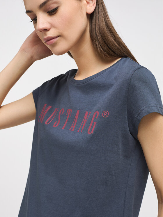 Mustang Mustang T-shirt Alina 1013222 Blu scuro Regular Fit
