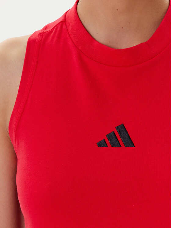adidas adidas Haljina za svaki dan Essentials 3-Stripes JE1206 Crvena Regular Fit