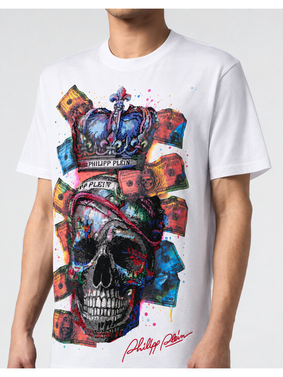 PHILIPP PLEIN PHILIPP PLEIN Tričko 31099 Biela Regular Fit