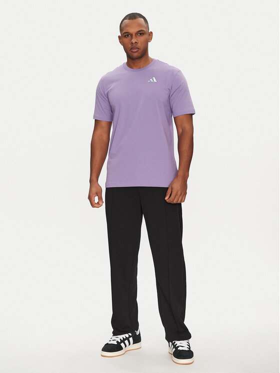 adidas adidas Tričko Earth Day Graphic JI6757 Fialová Regular Fit