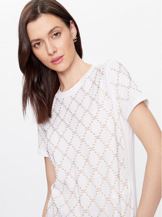 Elisabetta Franchi Elisabetta Franchi Majica MA-020-31E2-V240 Bela Regular Fit