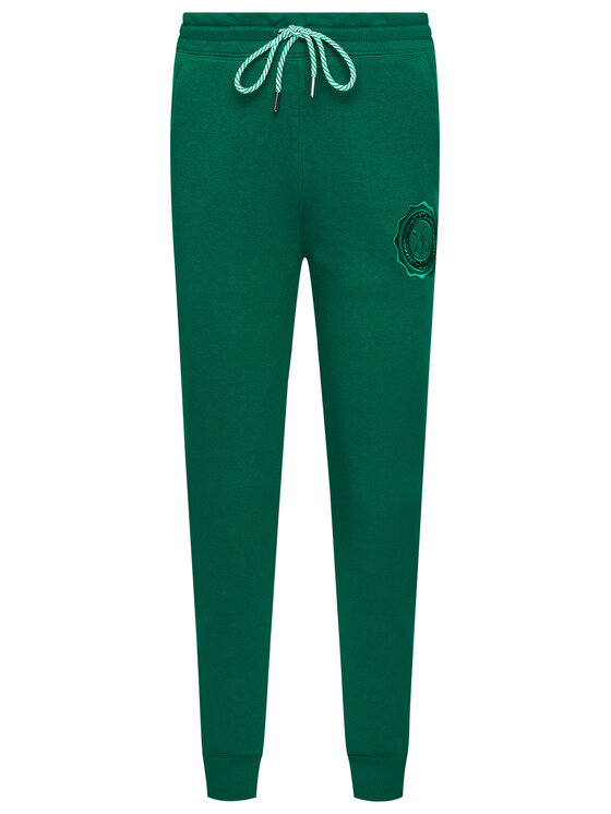 PLNY LALA PLNY LALA Pantaloni da tuta Liptsitck Travel PL-SP-TV-00050 Verde Regular Fit