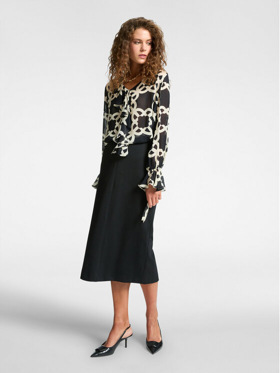 Elena Mirò Elena Mirò Spódnica midi 1802Z000056N033 Czarny Slim Fit