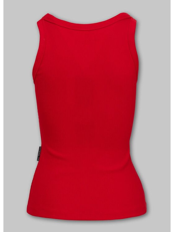 PITBULL PITBULL Tank top Tank Top damski Rib LAYLA S Czerwony Slim Fit