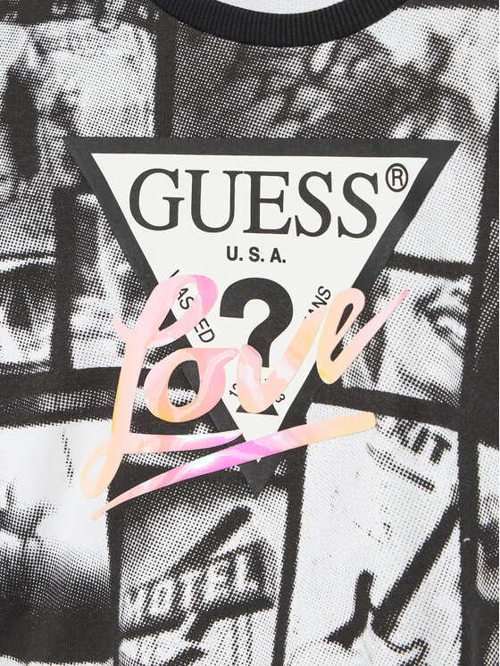 Guess Guess Μπλούζα J5YQ03 KA6R4 Μαύρο Oversize
