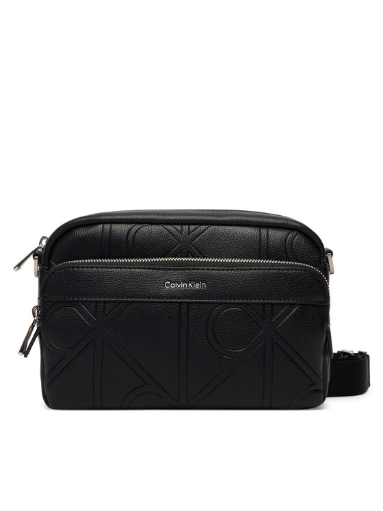 Calvin Klein Calvin Klein Maža rankinė Emblem Aop Emboss Camera Bag LV04D3330G Juoda