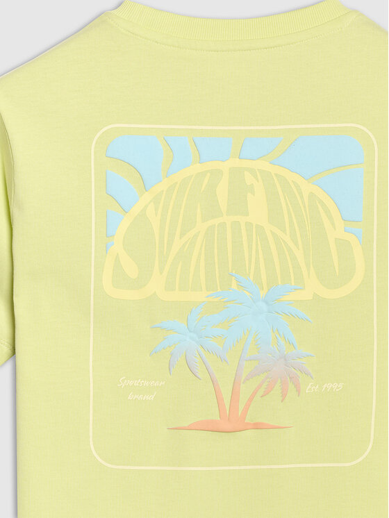 4F 4F T-Shirt FOB SUMMER Żółty jasny Oversize
