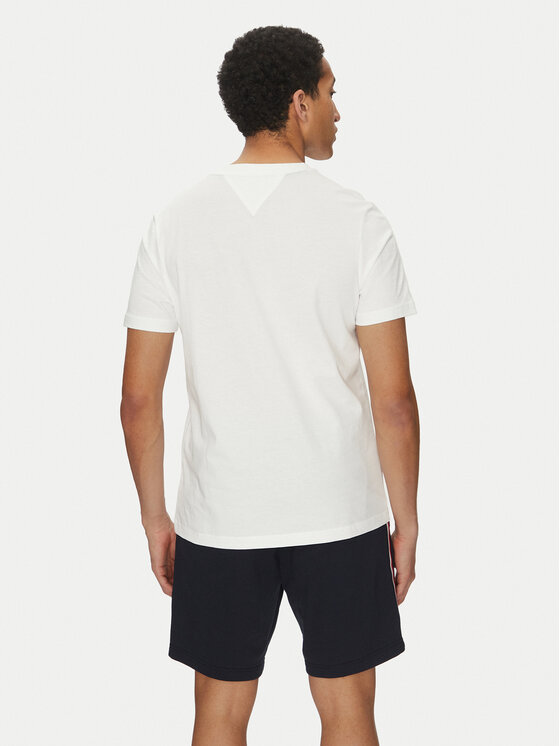 Tommy Hilfiger Tommy Hilfiger T-shirt Flag Box MW0MW38636 Bijela Regular Fit
