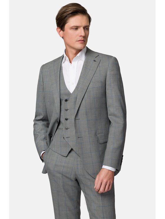 Lancerto Lancerto Garnitur Arkansas GA073123000017 Szary Slim Fit