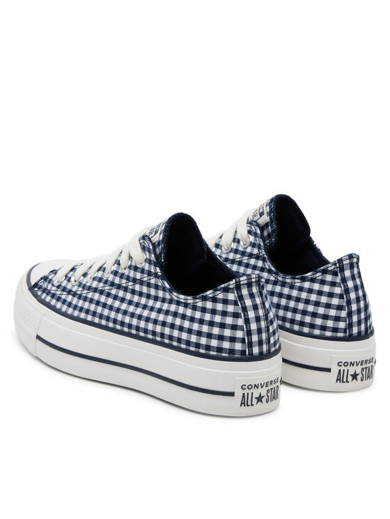Converse Converse Tornacipő Chuck Taylor All Star Lift Platform Gingham A13664C Sötétkék