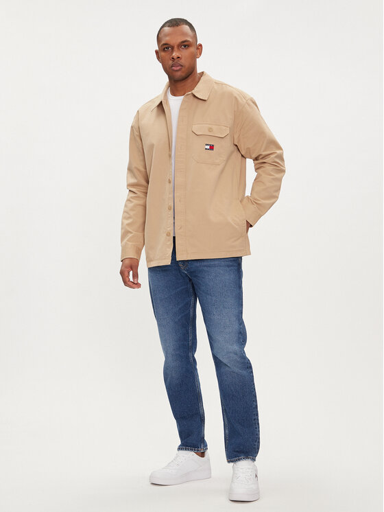 Tommy Jeans Tommy Jeans Košile Essential DM0DM18331 Béžová Regular Fit