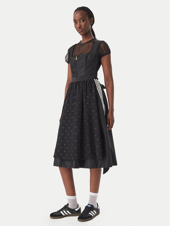 adidas Kleid für den Alltag Dirndl Dress LG2246 Schwarz Regular Fit