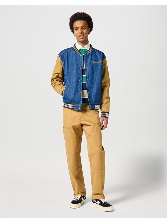 Wrangler Wrangler Giacca di jeans VARSITY JACKET Blu Regular Fit