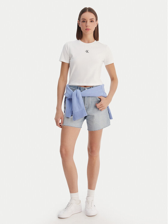 Calvin Klein Jeans Calvin Klein Jeans Tričko LV047AB213 Biela Regular Fit