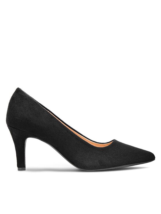 Pantofi cu toc subțire Clara Barson JD23-0417-76 Negru