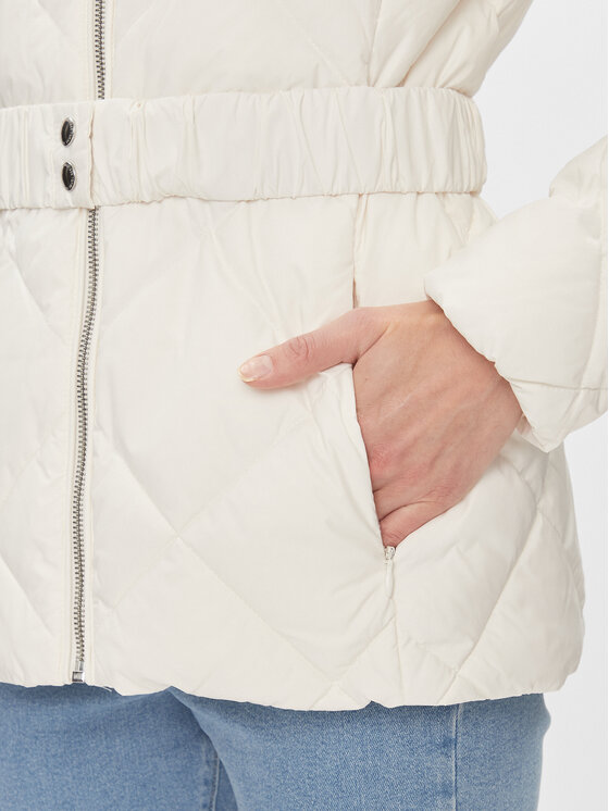 Tommy Hilfiger Tommy Hilfiger Ziemas jaka WW0WW40327 Écru Regular Fit