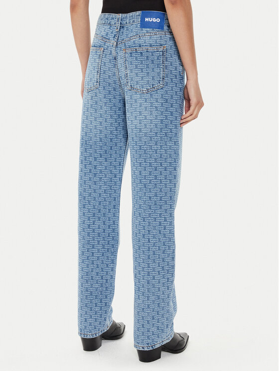 HUGO Hugo Džinsi 50514131 Zils Straight Fit
