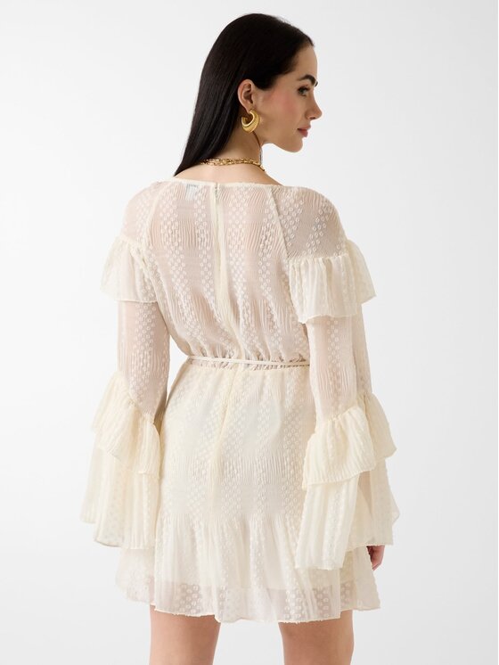 Guess Guess Ежедневна рокля 181238 Кремав Classic Fit