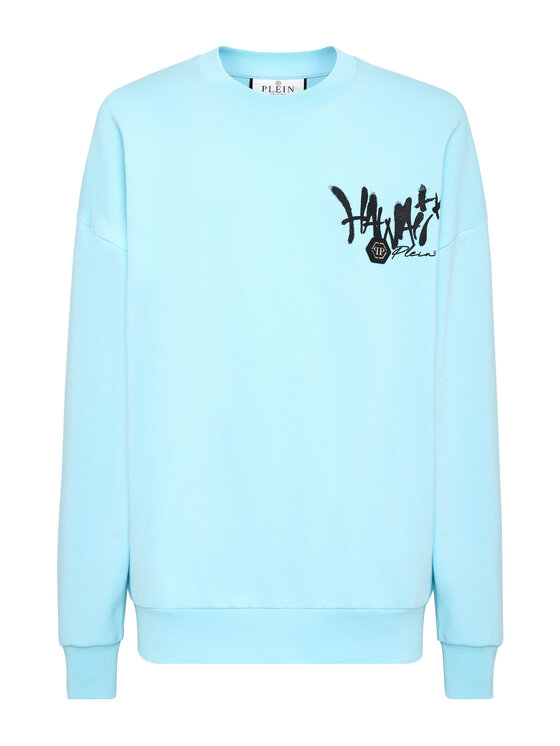 PHILIPP PLEIN PHILIPP PLEIN Bluza 947 Niebieski jasny Regular Fit