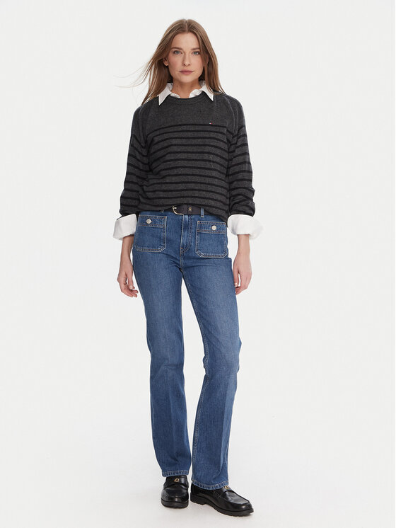 Tommy Hilfiger Tommy Hilfiger Пуловер WW0WW46438 Сив Regular Fit