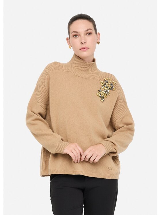 Liu Jo Liu Jo Maglione MF5059MS009L9007 Beige Regular Fit