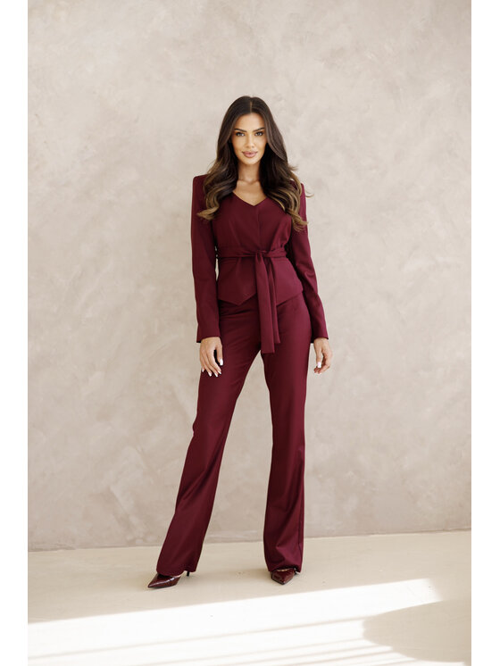 LilaLou LilaLou Garnitur Giselle Bordowy Regular Fit