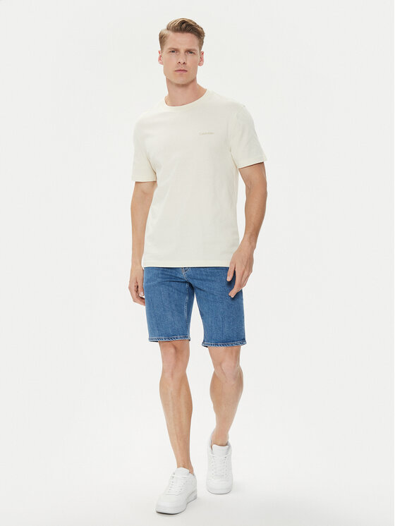 Calvin Klein Calvin Klein T-särk Enlarged Back Logo K10K113106 Beež Regular Fit