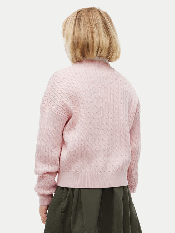 Tommy Hilfiger Tommy Hilfiger Kardigan KG0KG09076 Różowy jasny Regular Fit